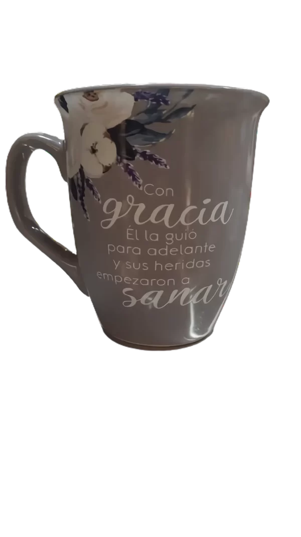 Taza decorativa de cerámica con mensaje Bíblico