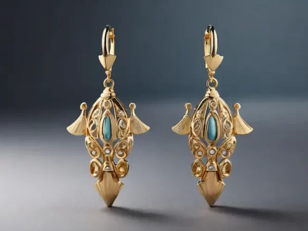 Aretes de Pez Color Oro	Largos