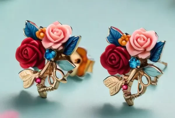 Aretes de Pez con Flores