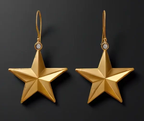 Aretes Largos Estrella de David